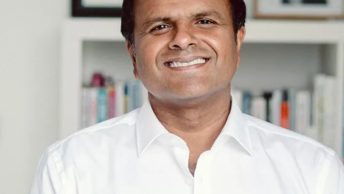 Ben Ramalingam in his office.