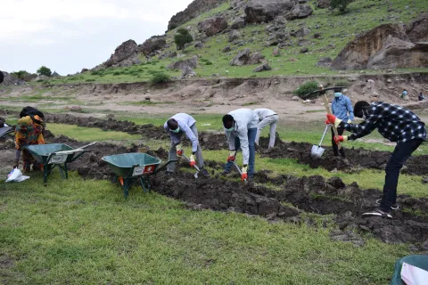 Anticipation of flooding in Sudan