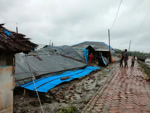 Cyclone Remal impact on Koyra Sadar Union © CNRS Koyra Team)