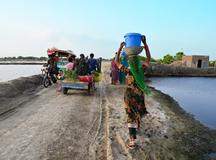 People carrying water