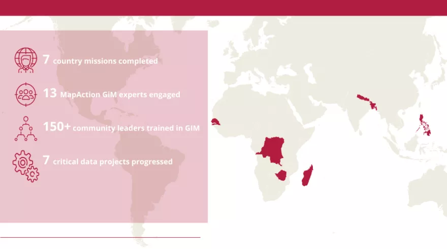 Map of programme for anticipatory action and disaster risk reduction