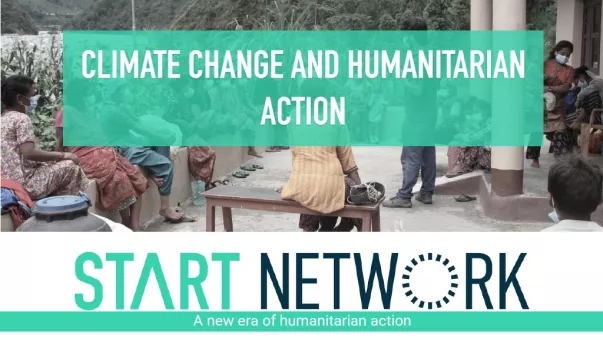 صورة غلاف حزمة المناصرة COP27. العنوان: تغير المناخ والعمل الإنساني