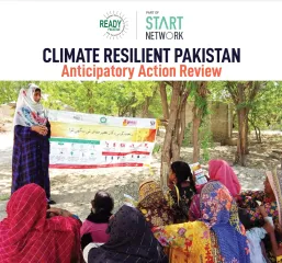 cover image of the report shows a photo of women sitting and listening to speaker in an outdoor setting